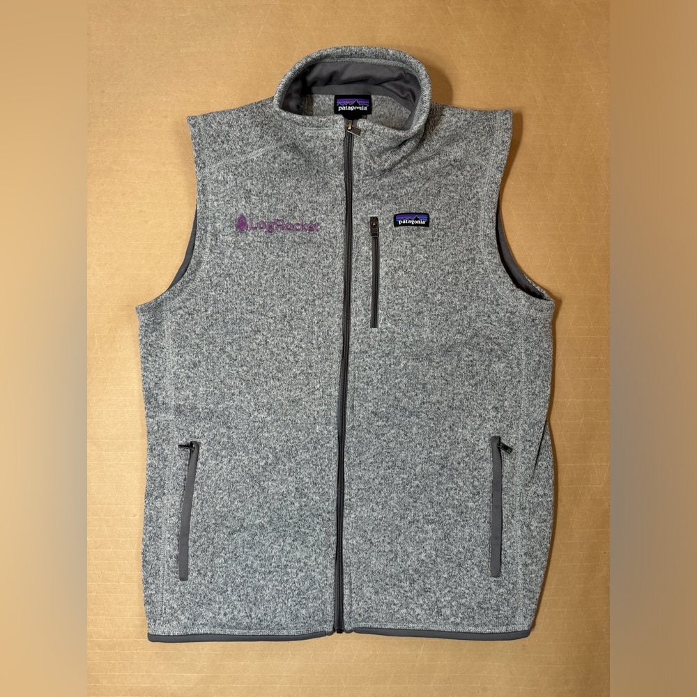 Patagonia Better Sweater Vest Company Logo Gray Fleece Men’s Large